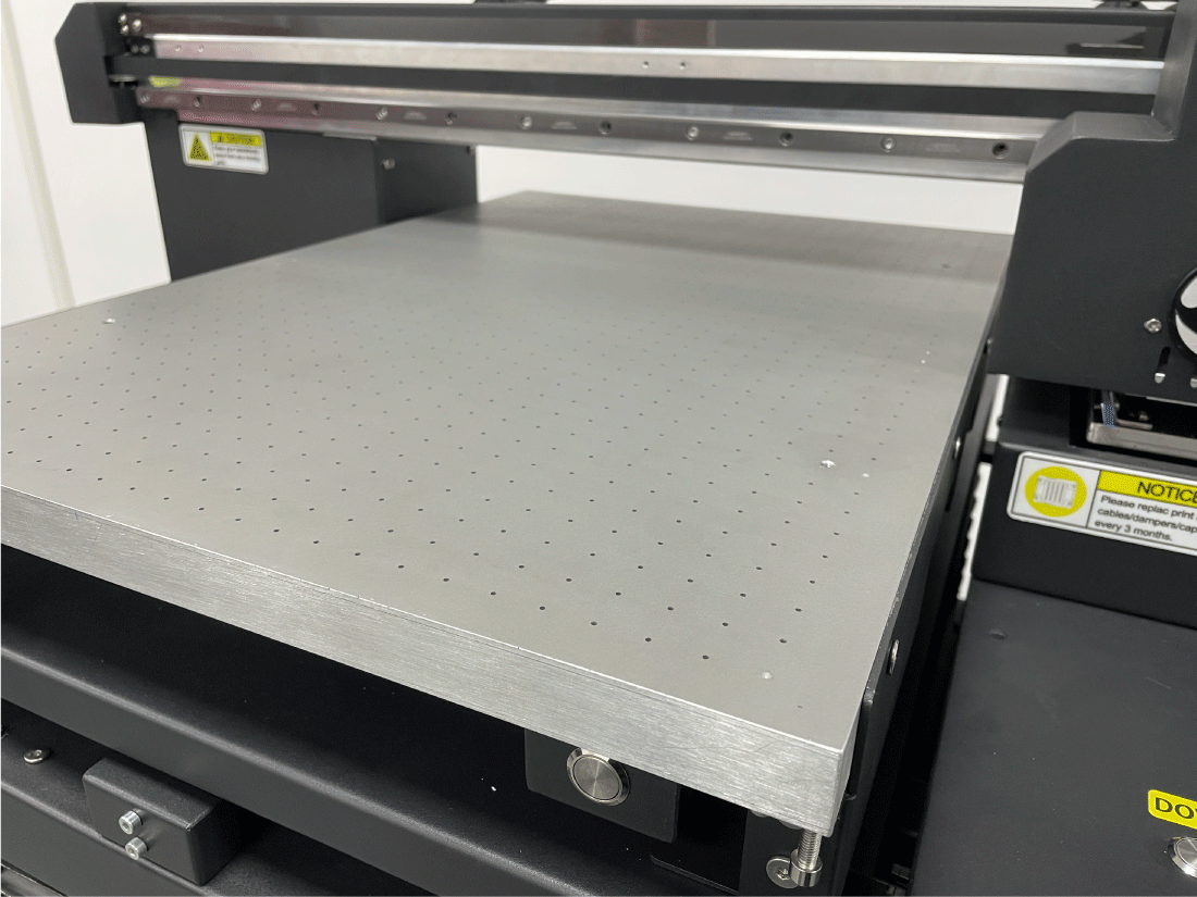 PLOTTER CAMA PLANA UV MEGAJET DE 40X60CMS CON 2 CABEZALES i1600 CMYK + W + V - Imagen 13
